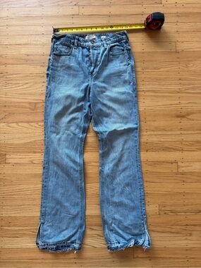 Ariat REAL Riding Jeans Women’s 28R Blue Mid Rise Boot Cut Spitfire Split Hem